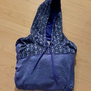 adidas Purple Patterned Pullover Hoodie